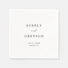 Elegant minimalistisk Bröllop Pappersservett