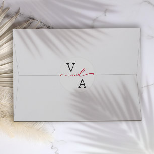 Elegant minimalistisk Bröllop Runt Klistermärke