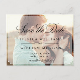 Elegant-minimalistisk Bröllop spara datum-FOTO Vykort