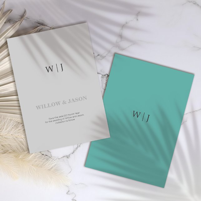 Elegant minimalistisk bröllop spara datumet (Skapare uppladdad)