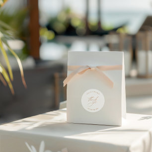Elegant minimalistisk Bröllop Tack Runt Klistermärke