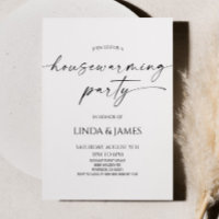 Elegant Minimalistisk Bröllops Invigningsparty
