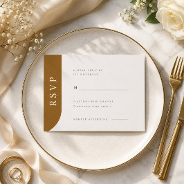 Elegant minimalistisk bröllops-RSVP-kort OSA Kort
