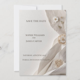 Elegant minimalistisk bröllopsinbjudan Save the Da Spara Datumet