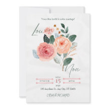 Elegant minimalistisk bröllopsinbjudan