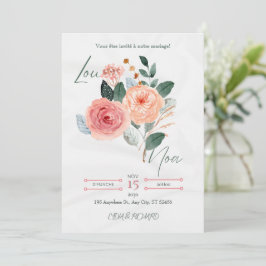 Elegant minimalistisk bröllopsinbjudan spara datumet