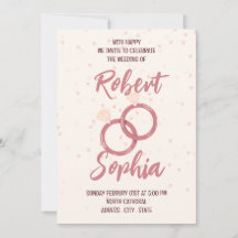 Elegant minimalistisk bröllopsinbjudan