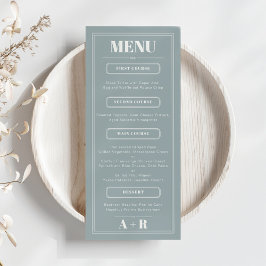 Elegant Minimalistisk Chic Bröllop Menu Meny