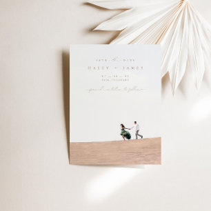 Elegant Minimalistisk Chic Skriptfoto Spara datum
