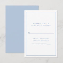 Elegant Minimalistisk dammblå Ram OSA Kort
