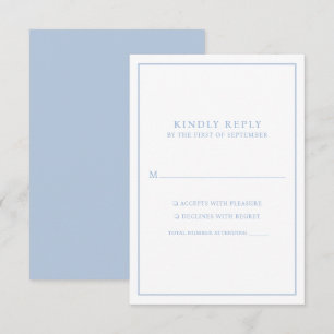 Elegant Minimalistisk dammblå Ram OSA Kort