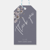 Elegant minimalistisk dammig grått vattenfärg Tack