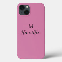 Elegant Minimalistisk djup Rosa Monogram Namn
