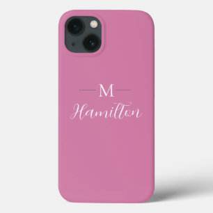 Elegant Minimalistisk djup Rosa Monogram Namn