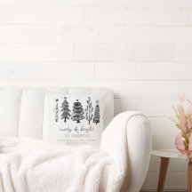 Elegant Minimalistisk enkel svart, vit jul