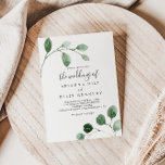 Elegant Minimalistisk eukalyptus Bröllop i Inbjudningar<br><div class="desc">Denna elegant minimalistisk eukalyptus bröllop i inbjudan är perfekt för ett enkelt bröllop. Konstruktionen har vattenfärgad handdragen elegant botaniskt eukalyptus grenar och löv.</div>