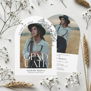 Elegant minimalistisk examensfest inbjudningar