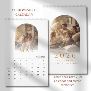 Elegant minimalistisk familjekalender med foton 20 kalender