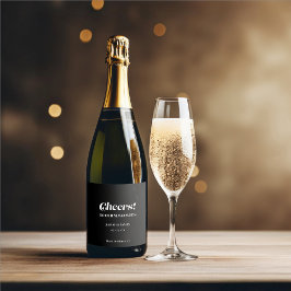 Elegant Minimalistisk fet kalligrafi, svart Bröllo