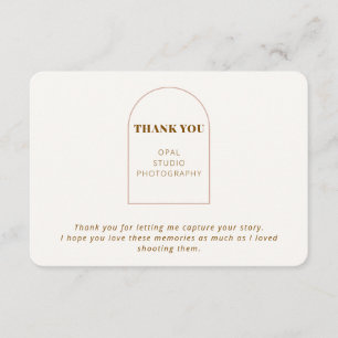 Elegant minimalistisk företags tackkort tilläggskort