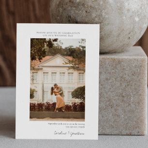 Elegant minimalistisk foto bröllopswebbplats RSVP Inbjudningar