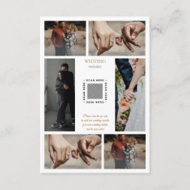 Elegant minimalistisk Foto Collage-kammare Bröllop Tilläggskort