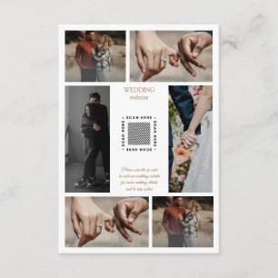 Elegant minimalistisk Foto Collage-kammare Bröllop Tilläggskort