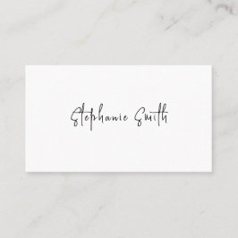 Elegant - minimalistisk fotograf Luxe Modern White Visitkort