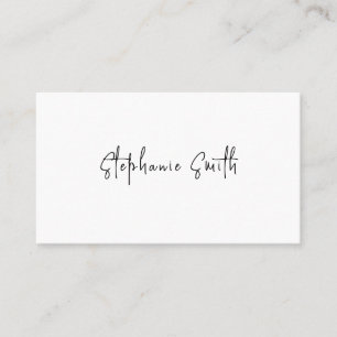 Elegant - minimalistisk fotograf Luxe Modern White Visitkort