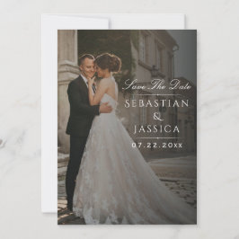 Elegant minimalistisk fotografering Spara datumet Inbjudningar