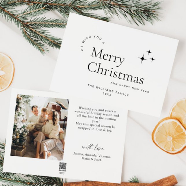 Elegant - minimalistisk fotojul Hälsning Julkort (Skapare uppladdad)