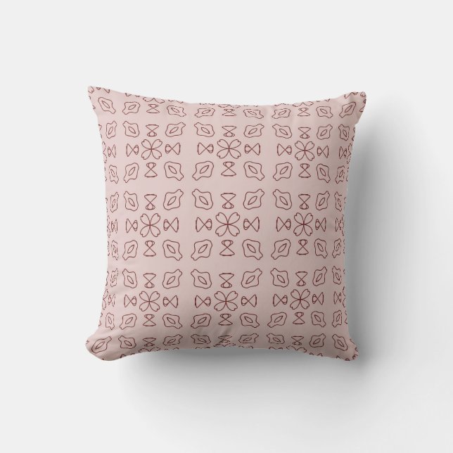 Elegant minimalistisk geometrisk linjekonst sömlös kudde (Framsida)
