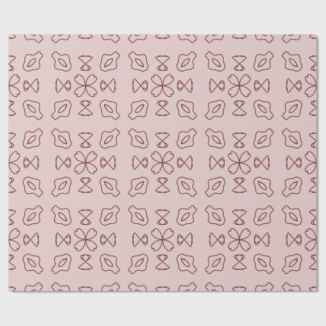Elegant minimalistisk geometrisk linjekonst sömlös presentpapper (Platt)