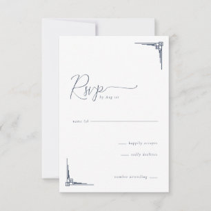 Elegant minimalistisk geometrisk RSVP OSA Kort