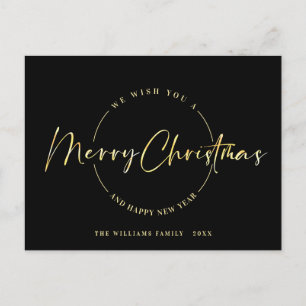 Elegant minimalistisk God jul Hälsning Helg Vykort