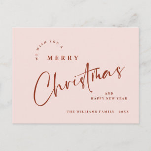 Elegant minimalistisk God jul Hälsning Helg Vykort