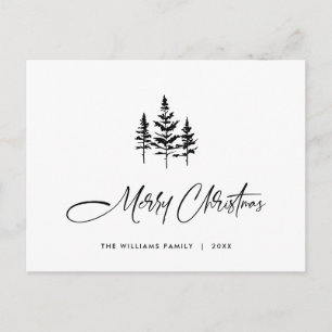 Elegant minimalistisk God jul Hälsning Helg Vykort