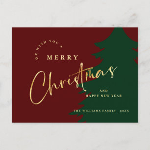 Elegant minimalistisk God jul Hälsning Helg Vykort