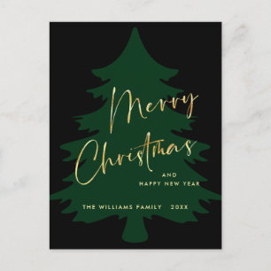 Elegant minimalistisk God jul Hälsning Helg Vykort