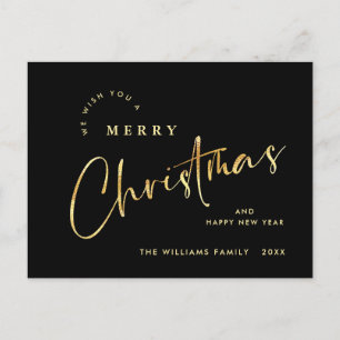 Elegant minimalistisk God jul Hälsning Helg Vykort