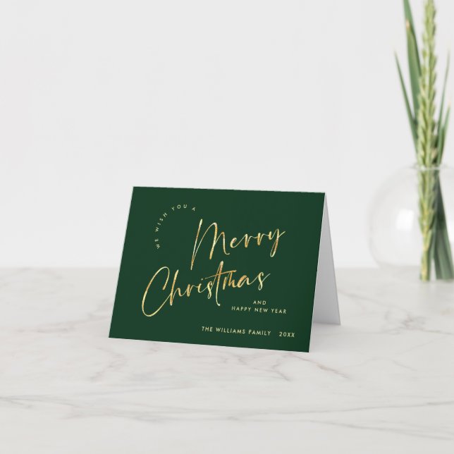 Elegant minimalistisk God jul Hälsning Helgkort (Framsida)