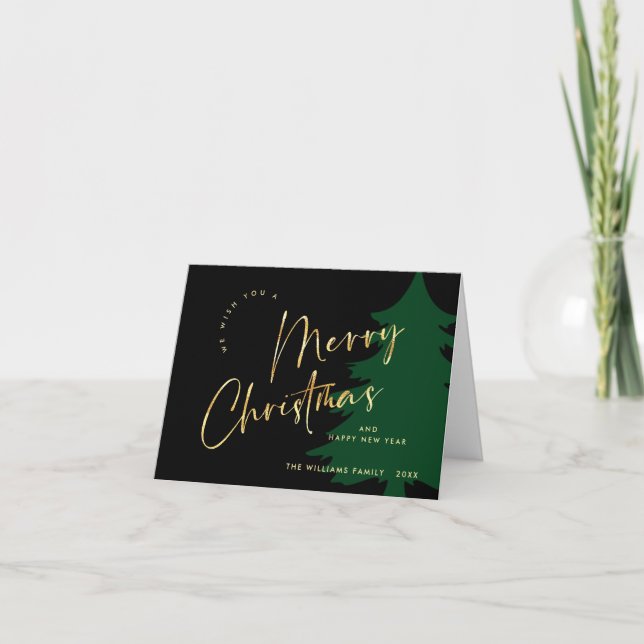 Elegant minimalistisk God jul Hälsning Helgkort (Framsida)