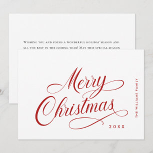 Elegant minimalistisk God jul Hälsning Julkort