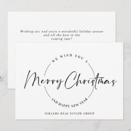 Elegant minimalistisk God jul Hälsning Julkort