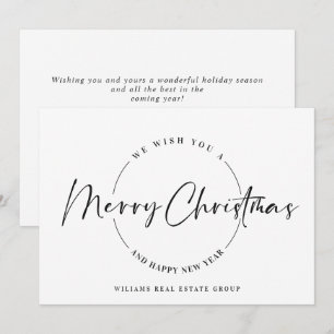 Elegant minimalistisk God jul Hälsning Julkort