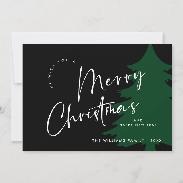 Elegant minimalistisk God jul Hälsning Julkort (Framsida)