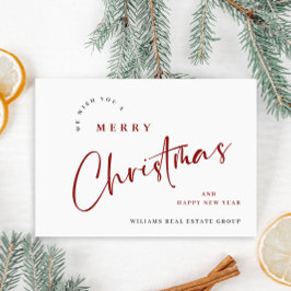 Elegant minimalistisk God jul Hälsning Julkort