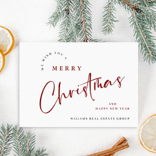 Elegant minimalistisk God jul Hälsning Julkort