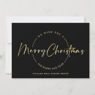Elegant minimalistisk God Jul hälsning Julkort