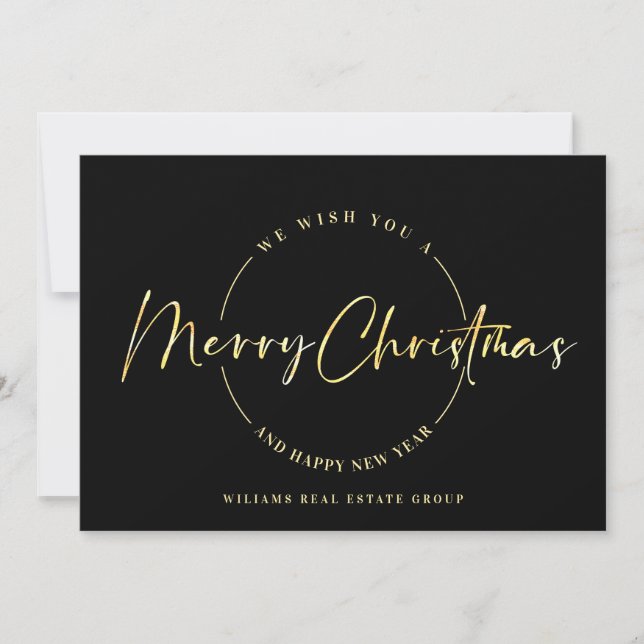 Elegant minimalistisk God jul Hälsning Julkort (Framsida)